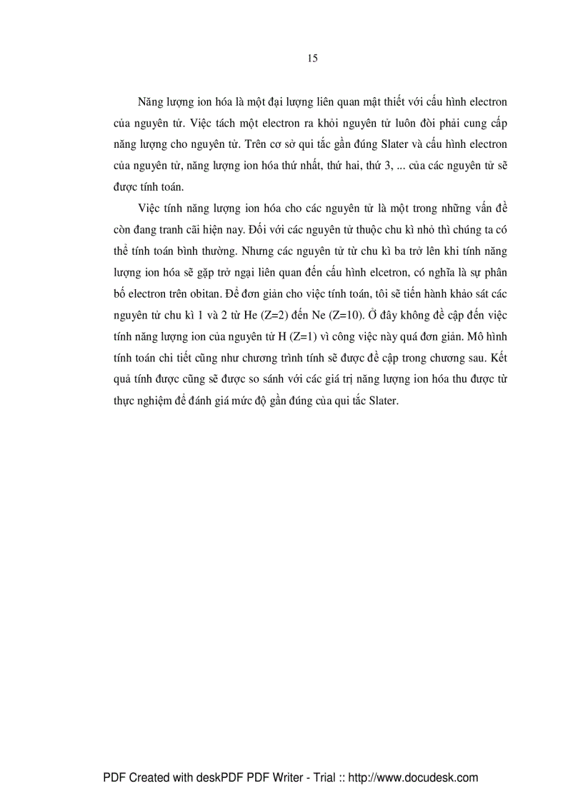image for page Tính toán năng lượng electron bằng phần mềm Mathematica và áp dụng trong giảng dạy hóa học 10