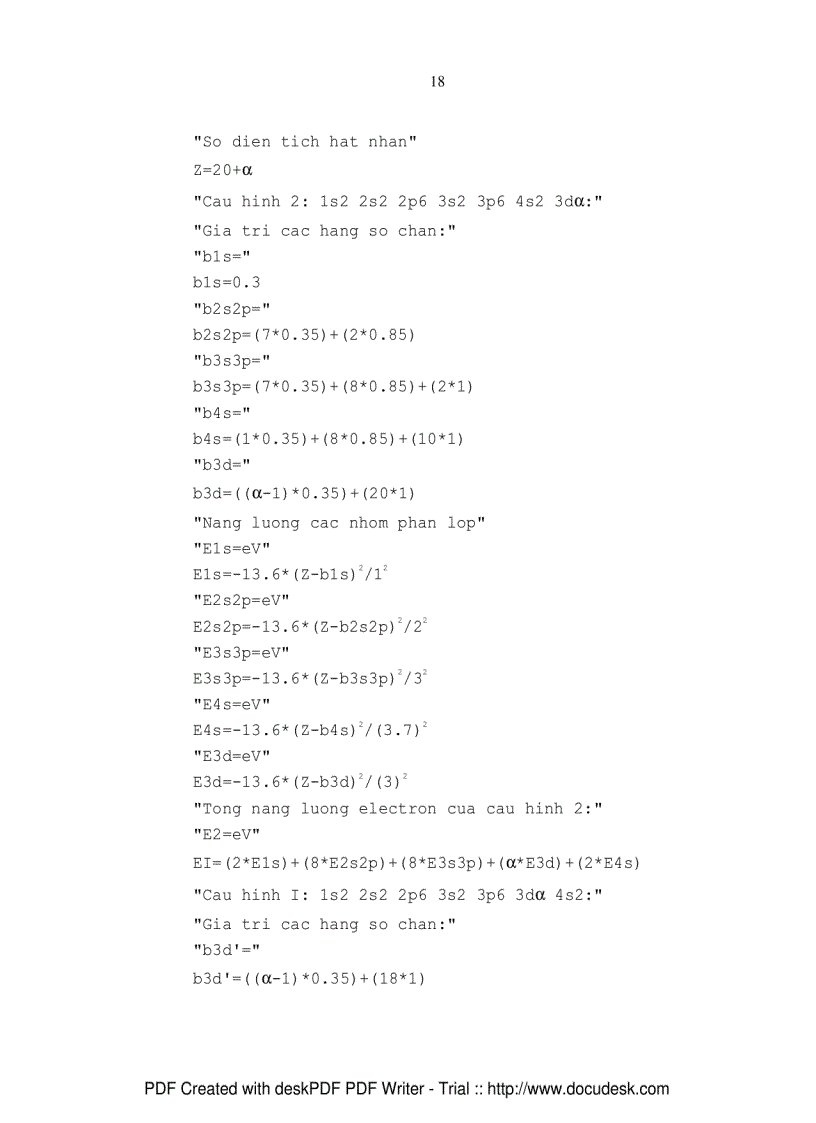 image for page Tính toán năng lượng electron bằng phần mềm Mathematica và áp dụng trong giảng dạy hóa học 10