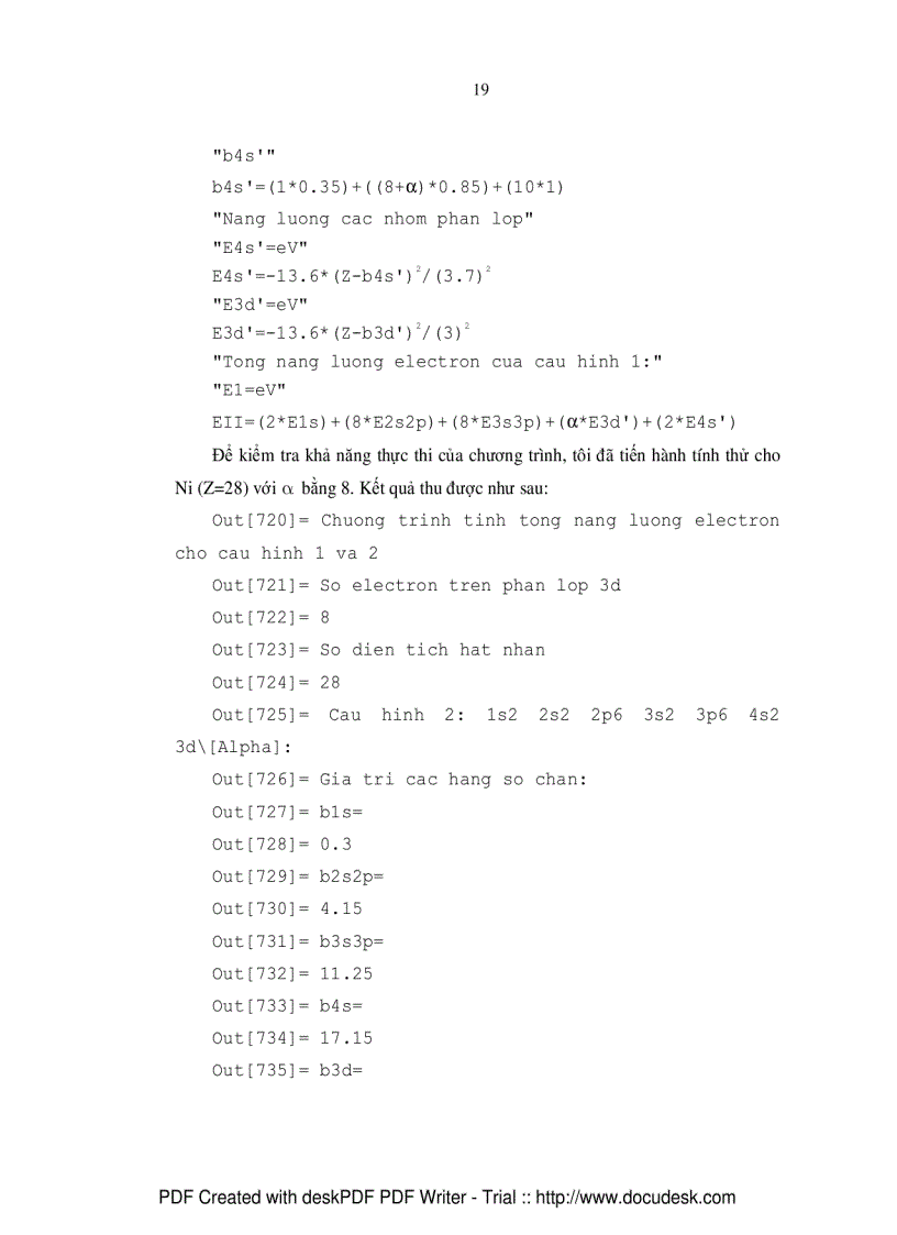 image for page Tính toán năng lượng electron bằng phần mềm Mathematica và áp dụng trong giảng dạy hóa học 10