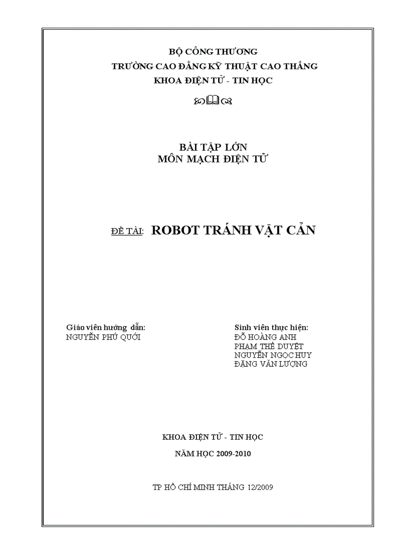 image for page Robot tránh vật cản