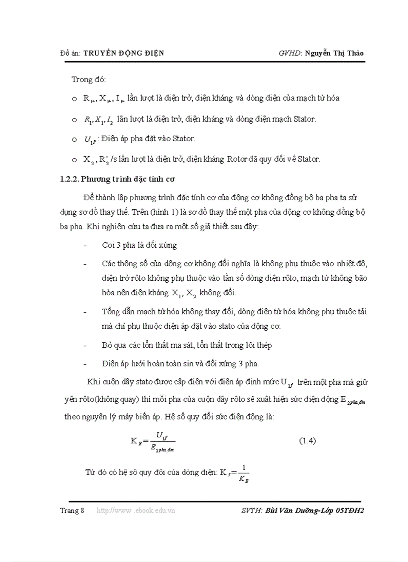 image for page Tính toán và điều chỉnh tốc độ động cơ không đồng bộ ba pha