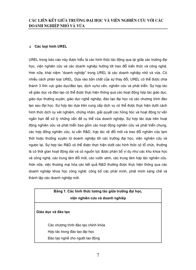 image for page Các liên kết giữa trường đại học và viện nghiên cứu với các doanh nghiệp nhỏ vμ vừa