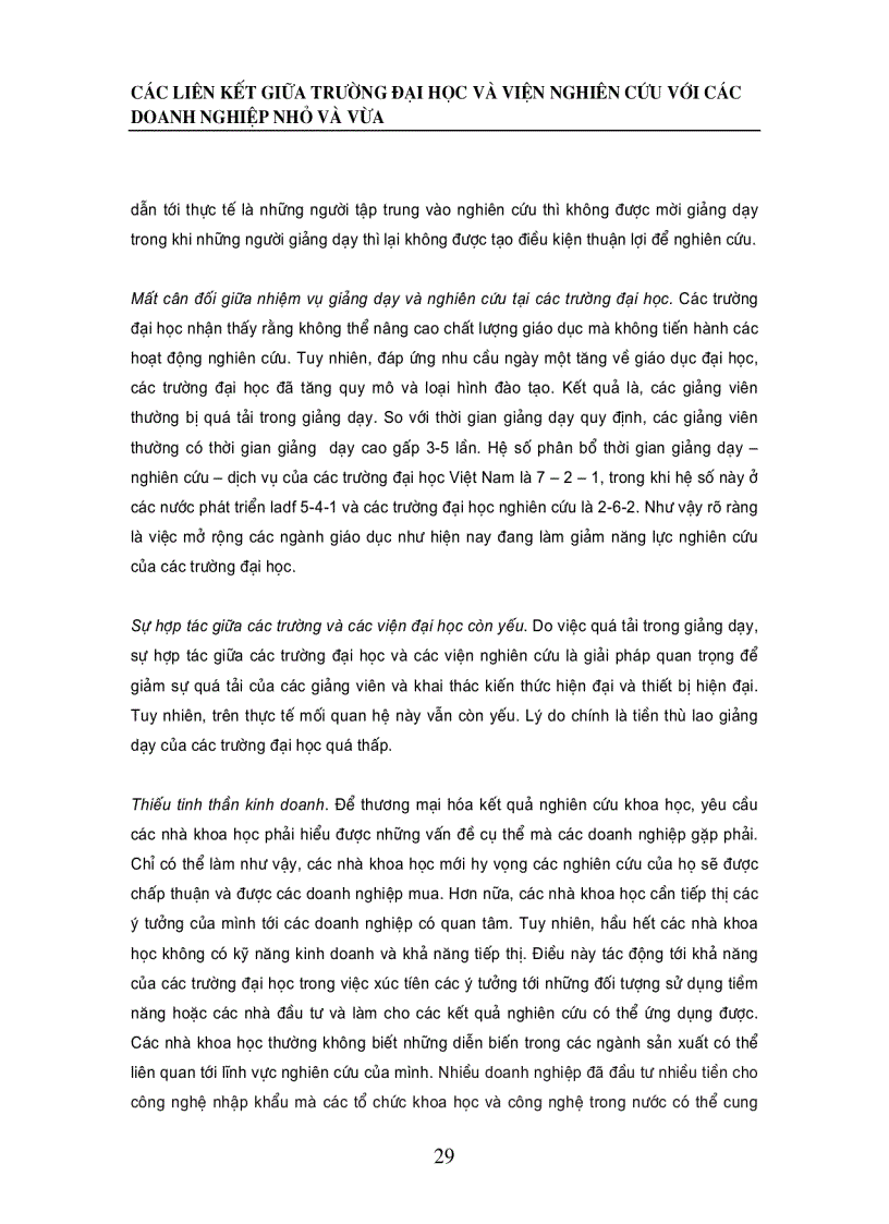 image for page Các liên kết giữa trường đại học và viện nghiên cứu với các doanh nghiệp nhỏ vμ vừa