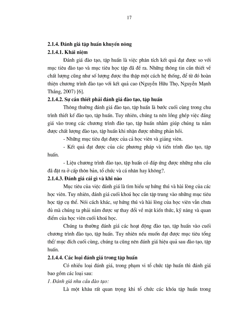 image for page Đánh giá tác động của các chương trình đào tạo tập huấn khuyến nông đến đội ngũ cán bộ khuyến nông và nông dân trên địa bàn tỉnh Thái Nguyên giai đoạn 2005 2007