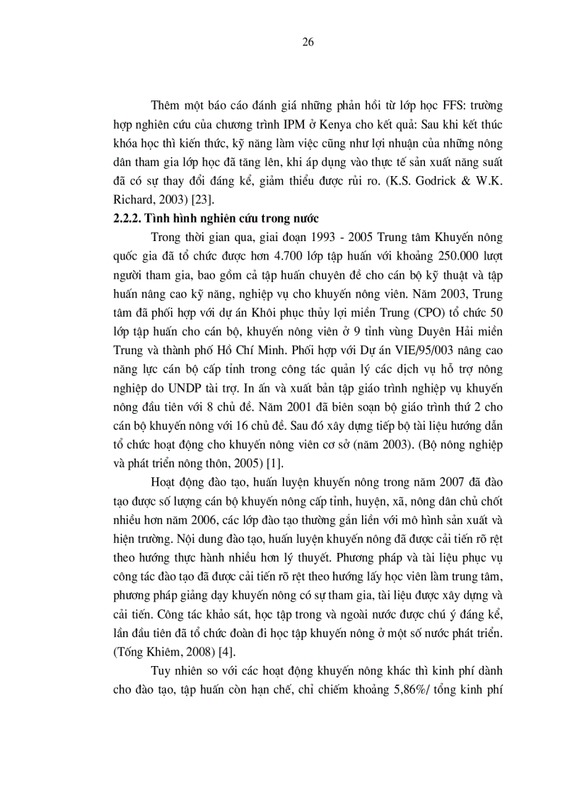 image for page Đánh giá tác động của các chương trình đào tạo tập huấn khuyến nông đến đội ngũ cán bộ khuyến nông và nông dân trên địa bàn tỉnh Thái Nguyên giai đoạn 2005 2007