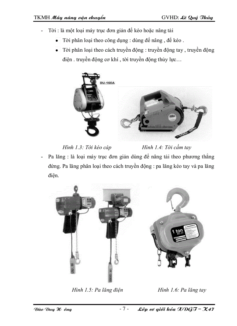 image for page Máy nâng vận chuyển Thiết kế các cơ cấu của cần trục tháp