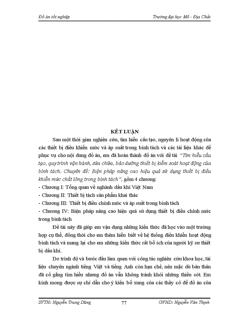 image for page Tìm hiểu cấu tạo quy trình vận hành sửa chữa bảo dưỡng thiết bị kiểm soát hoạt động của bình tách Chuyên đề Biện pháp nâng cao hiệu quả sử dụng thiết bị điều khiển mức chất lỏng