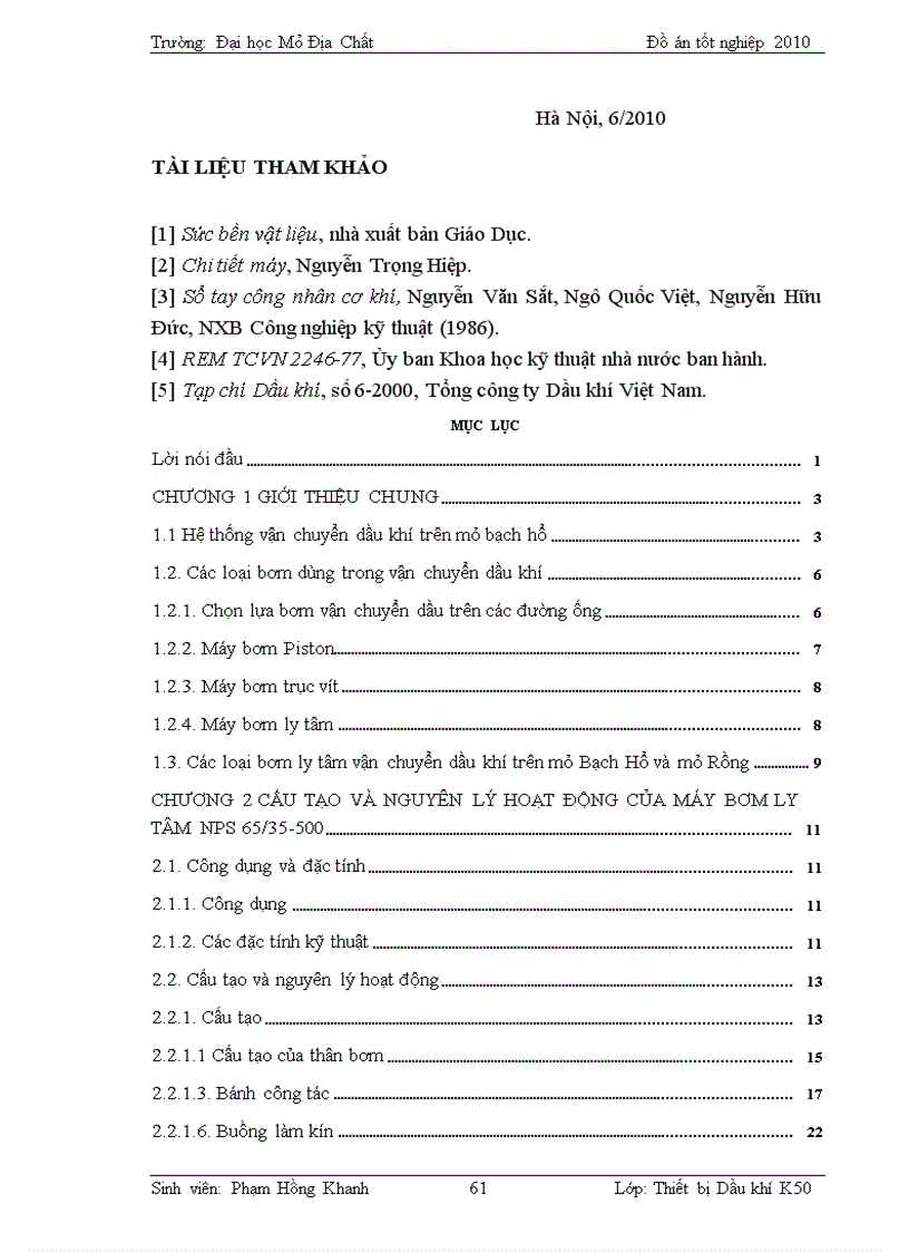 image for page Cấu tạo quy trình vận hành bảo dưỡng sửa chữa bơm ly tâm vận chuyển dầu NPS 65 35 500 tại mỏ Bạch Hổ với chuyên đề Một số hư hỏng và biện pháp hạn chế