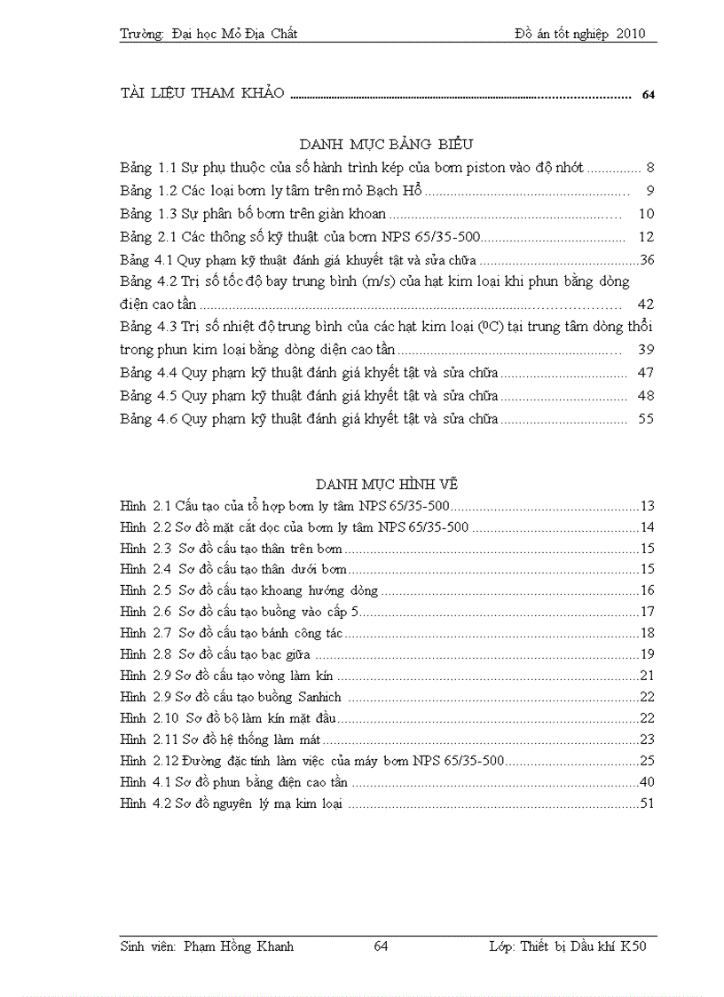 image for page Cấu tạo quy trình vận hành bảo dưỡng sửa chữa bơm ly tâm vận chuyển dầu NPS 65 35 500 tại mỏ Bạch Hổ với chuyên đề Một số hư hỏng và biện pháp hạn chế