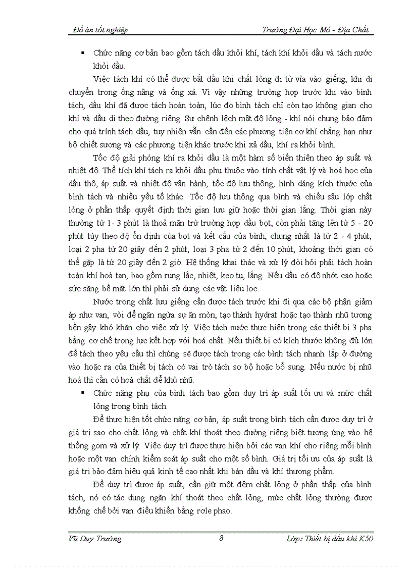 image for page Quy trình lắp đặt vận hành bảo dưỡng và sửa chữa bình tách chịu áp lực ở mỏ Bạch Hổ Chuyên đề Các biện pháp kỹ thuật nhằm nâng cao hiệu quả sử dụng của bình tách