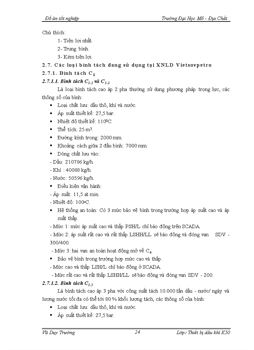 image for page Quy trình lắp đặt vận hành bảo dưỡng và sửa chữa bình tách chịu áp lực ở mỏ Bạch Hổ Chuyên đề Các biện pháp kỹ thuật nhằm nâng cao hiệu quả sử dụng của bình tách