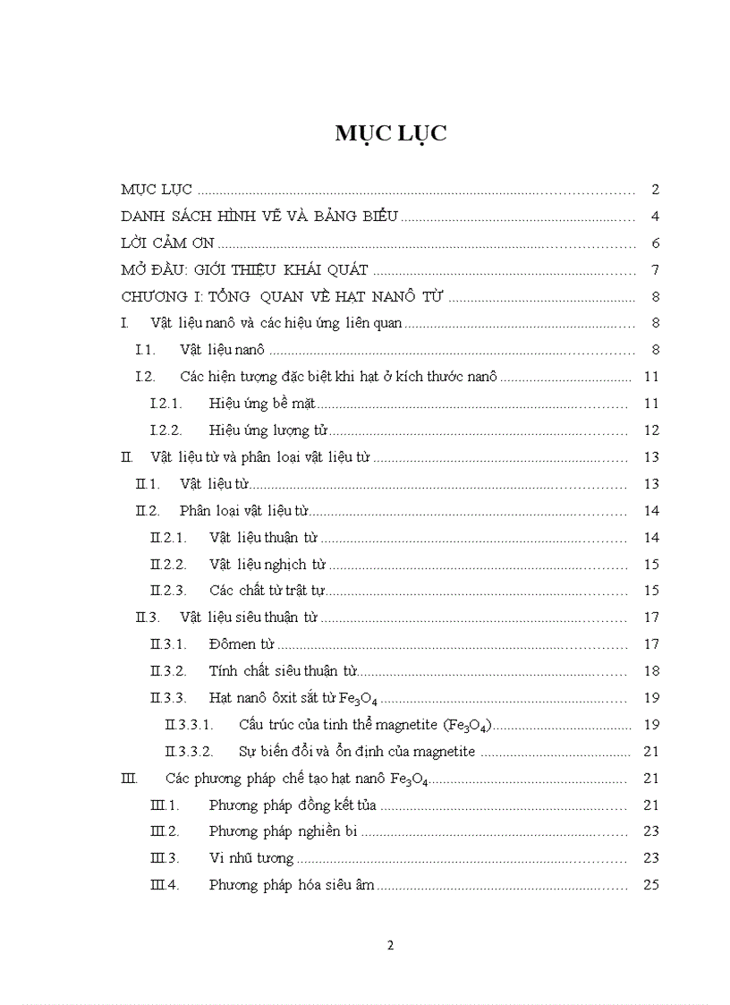 Chế tạo hạt nanô Fe3O4 và khảo sát một số tính chất đặc trưng