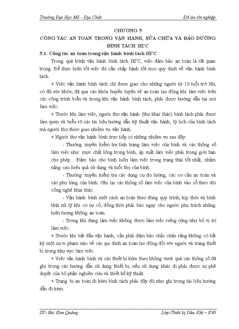 image for page Nghiên cứu quy trình lắp đặt vận hành sửa chữa và bảo dưỡng bình tách hгc tại xnld vietsovpetro