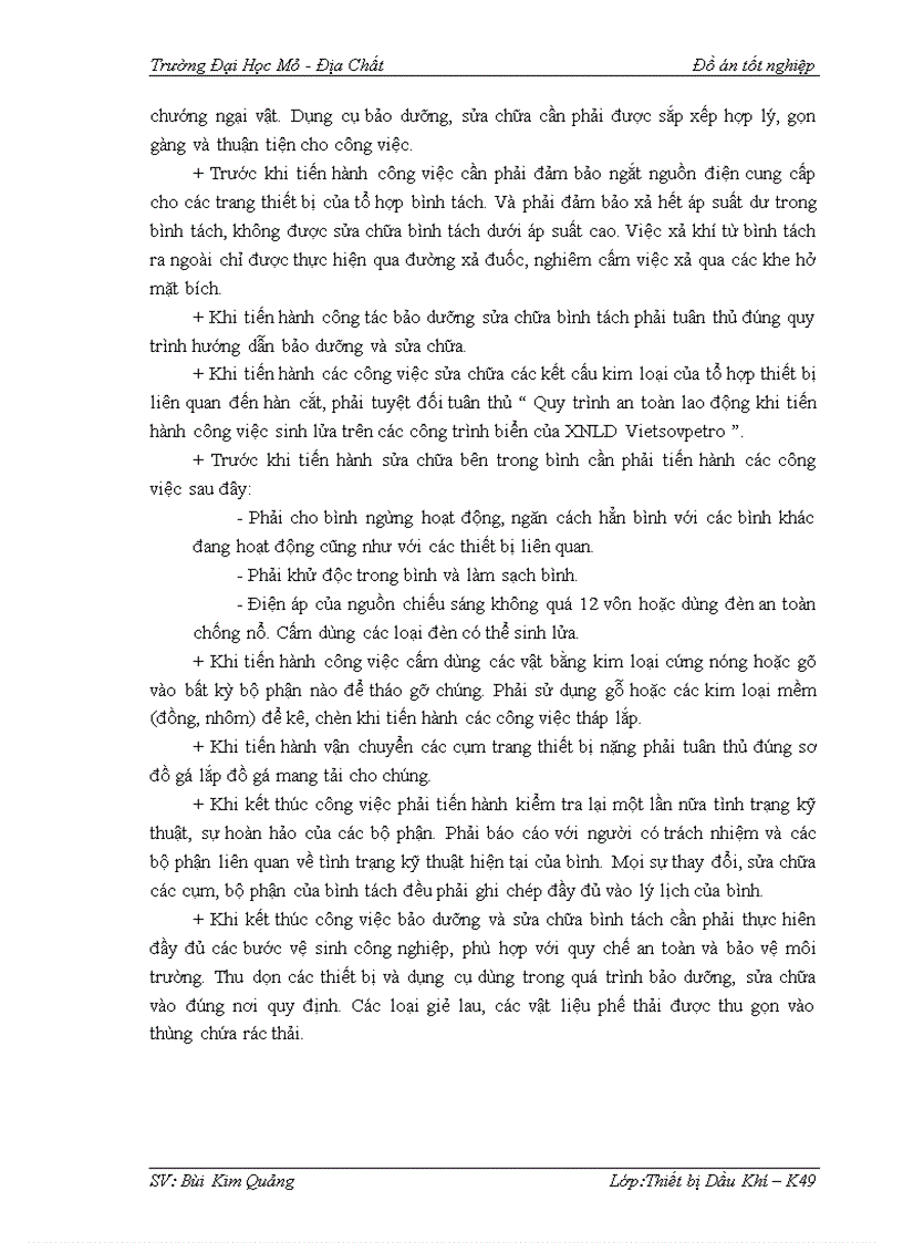 image for page Nghiên cứu quy trình lắp đặt vận hành sửa chữa và bảo dưỡng bình tách hгc tại xnld vietsovpetro