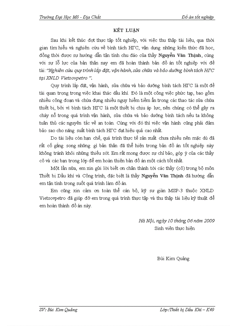 image for page Nghiên cứu quy trình lắp đặt vận hành sửa chữa và bảo dưỡng bình tách hгc tại xnld vietsovpetro
