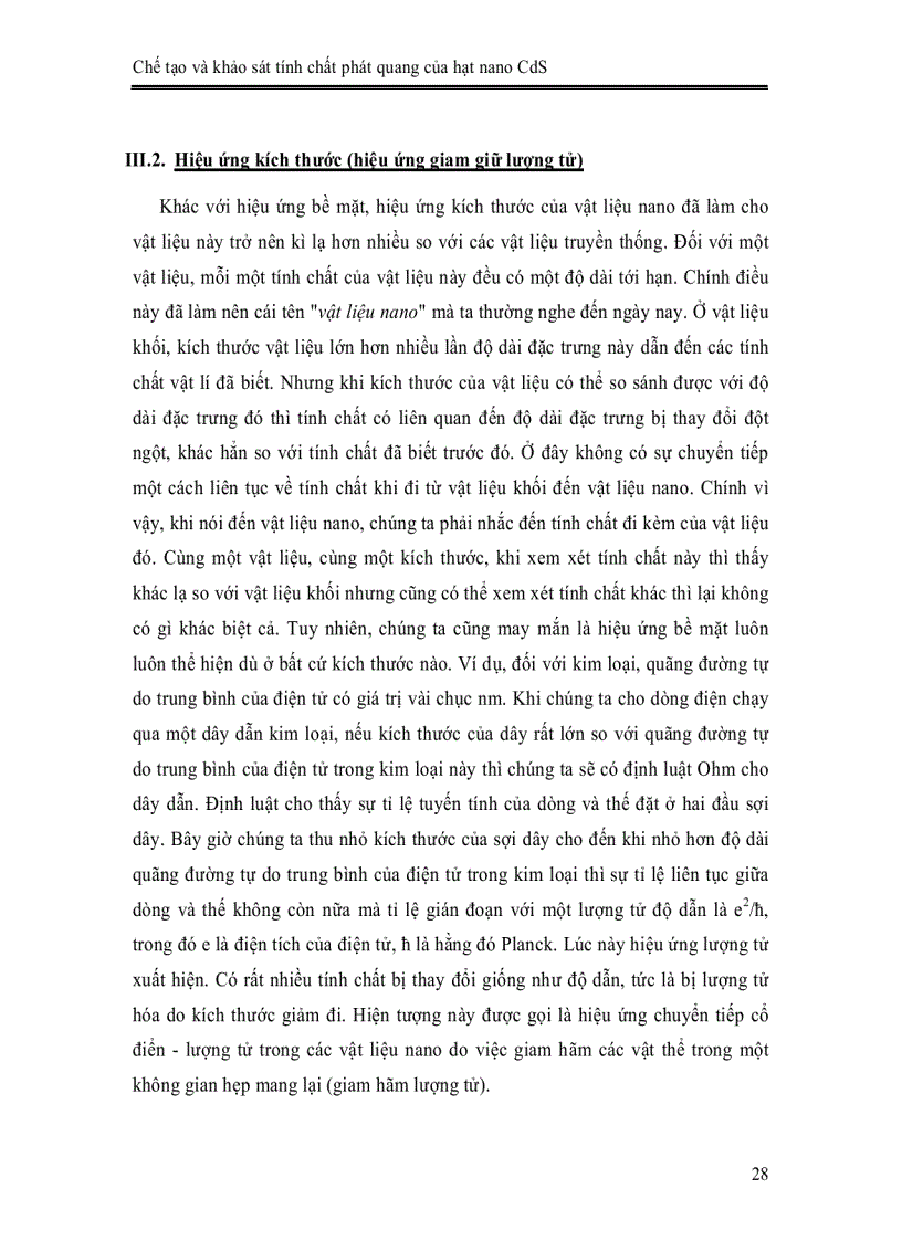 image for page Chế tạo và khảo sát tính chất phát quang của hạt nano CdS