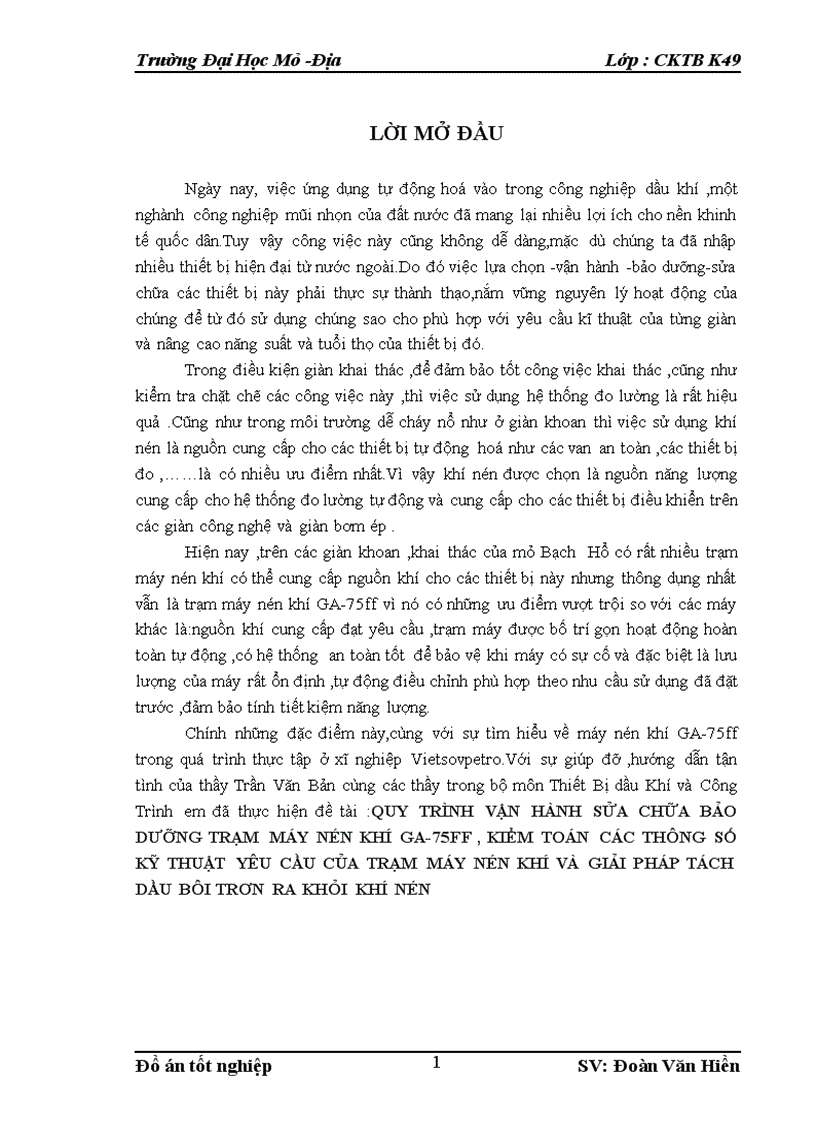 image for page Quy trình vận hành sửa chữa bảo dưỡng trạm máy nén khí ga 75ff kiểm toán các thông số kỹ thuật yêu cầu của trạm máy nén khí và giải pháp tách dầu bôi trơn ra khỏi khí nén