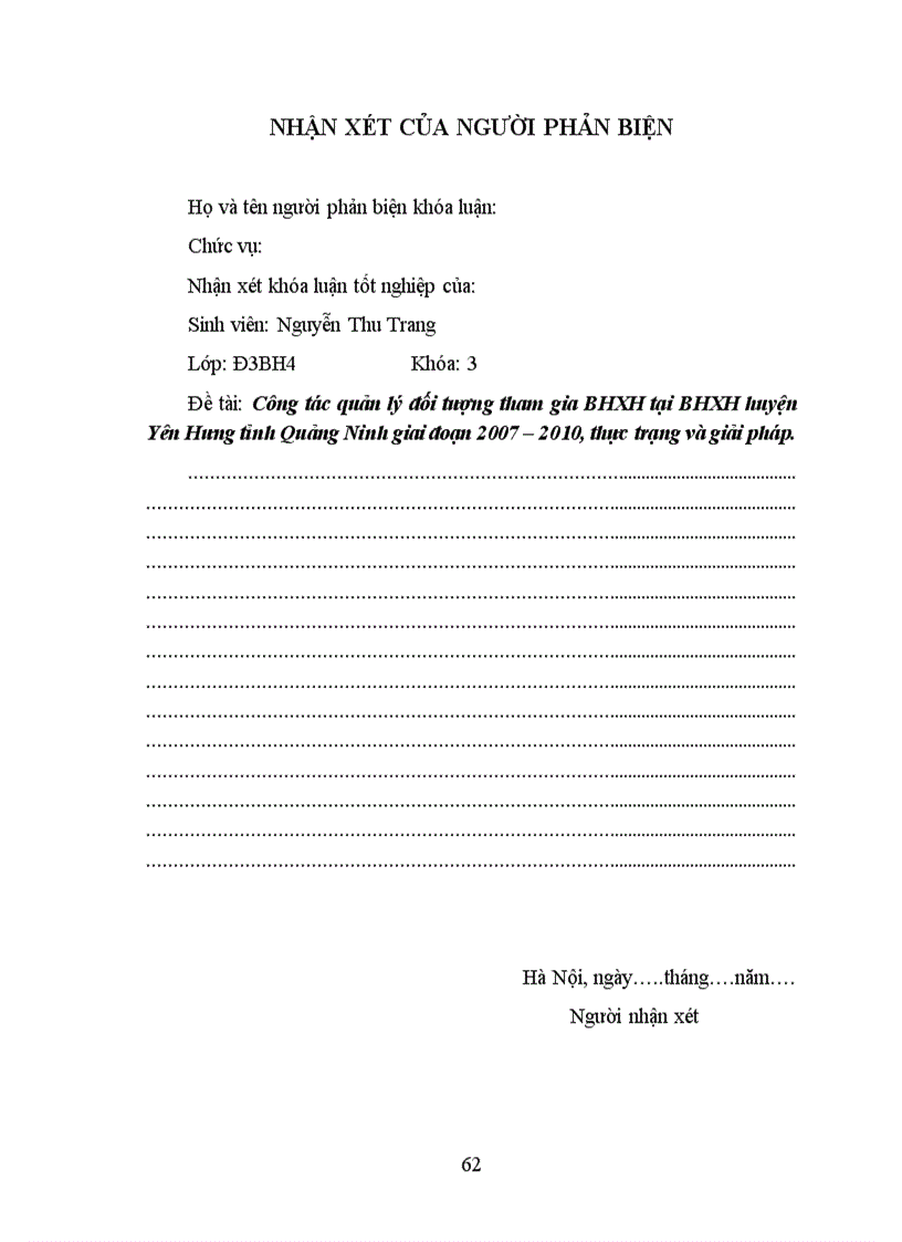 image for page Công tác quản lý đối tượng tham gia bảo hiểm xã hội tại bảo hiểm xã hội huyện Yên Hưng tỉnh Quảng Ninh giai đoạn 2007 2010 thực trạng và giải pháp