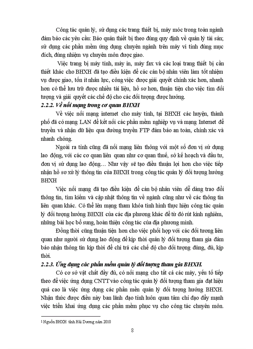 image for page Ứng dụng công nghệ thông tin trong quản lý đối tượng hưởng bảo hiểm xã hội tại tỉnh Hải Dương