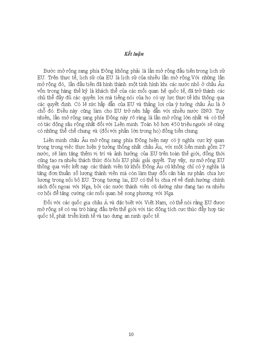 image for page Những biến đổi của châu Âu sau chiến tranh lạnh và tác động của nó đến sự hình thành chiến lược mở rộng sang phía Đông của EU