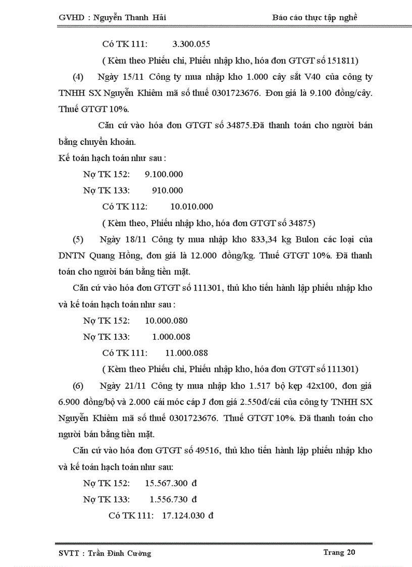 image for page Kế toán nguyên vật liệu và công cụ dụng cụ tại Công ty tnhh thương mại dịch vụ hưng thông