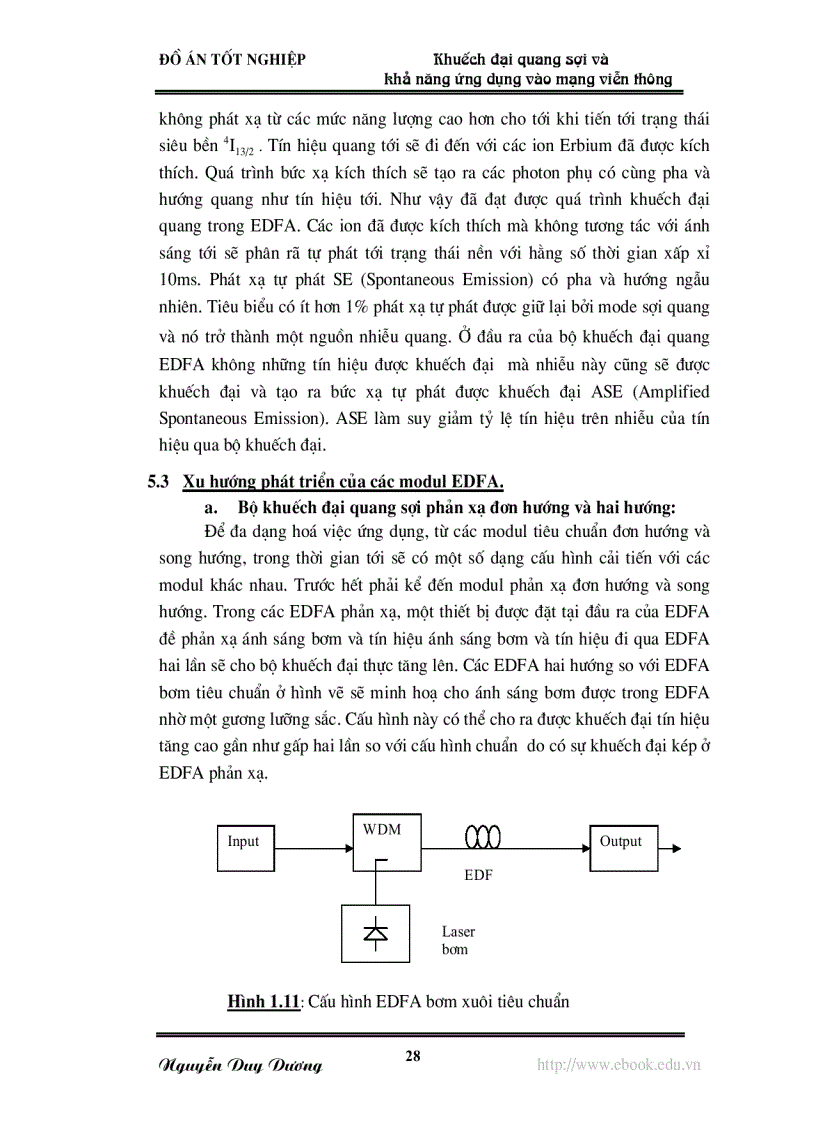image for page Khuếch đại quang sợi và khả năng ứng dụng vào mạng viễn thông