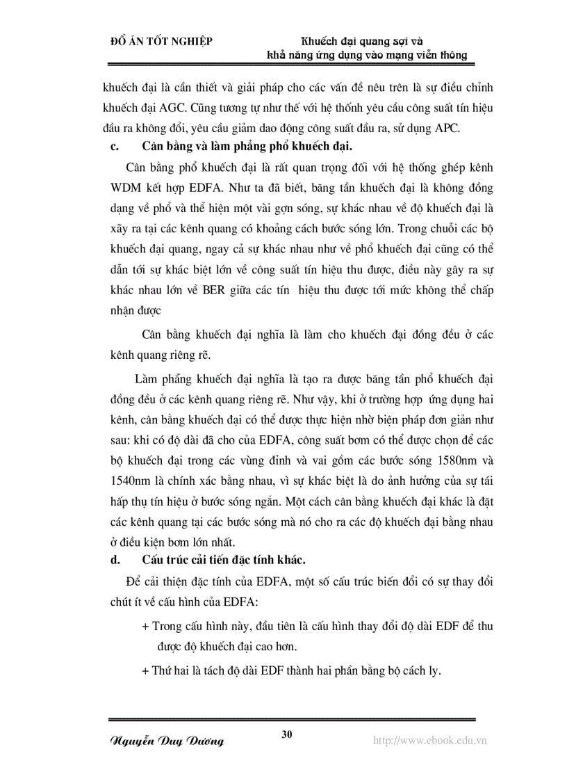 image for page Khuếch đại quang sợi và khả năng ứng dụng vào mạng viễn thông