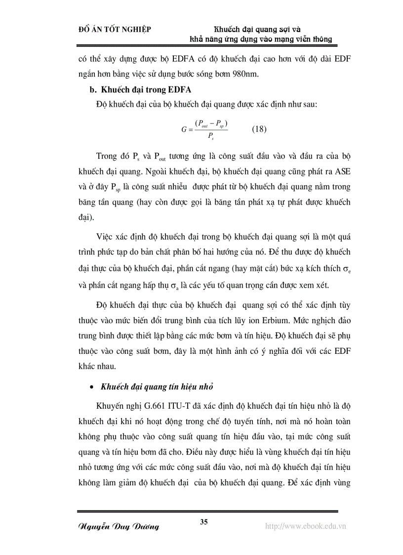 image for page Khuếch đại quang sợi và khả năng ứng dụng vào mạng viễn thông