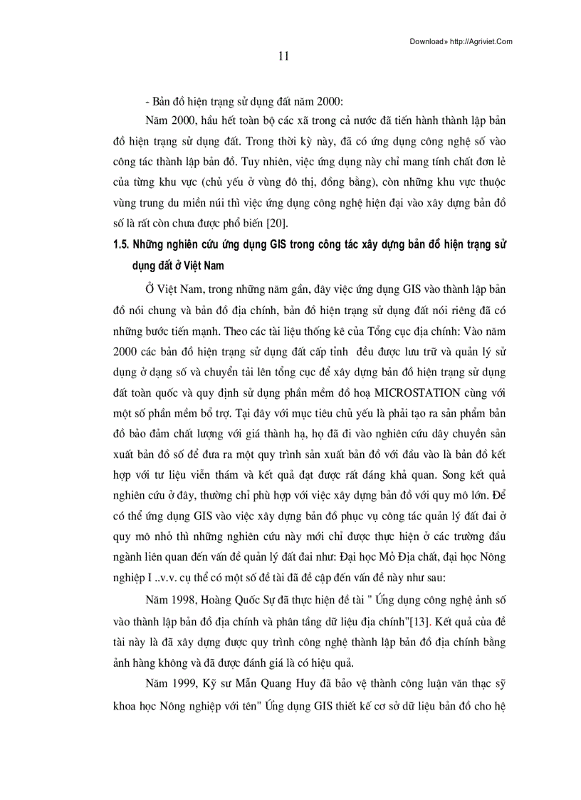 image for page Ứng dụng hệ thông tin địa lý trong thành lập bản đồ hiện trạng sử dụng đất