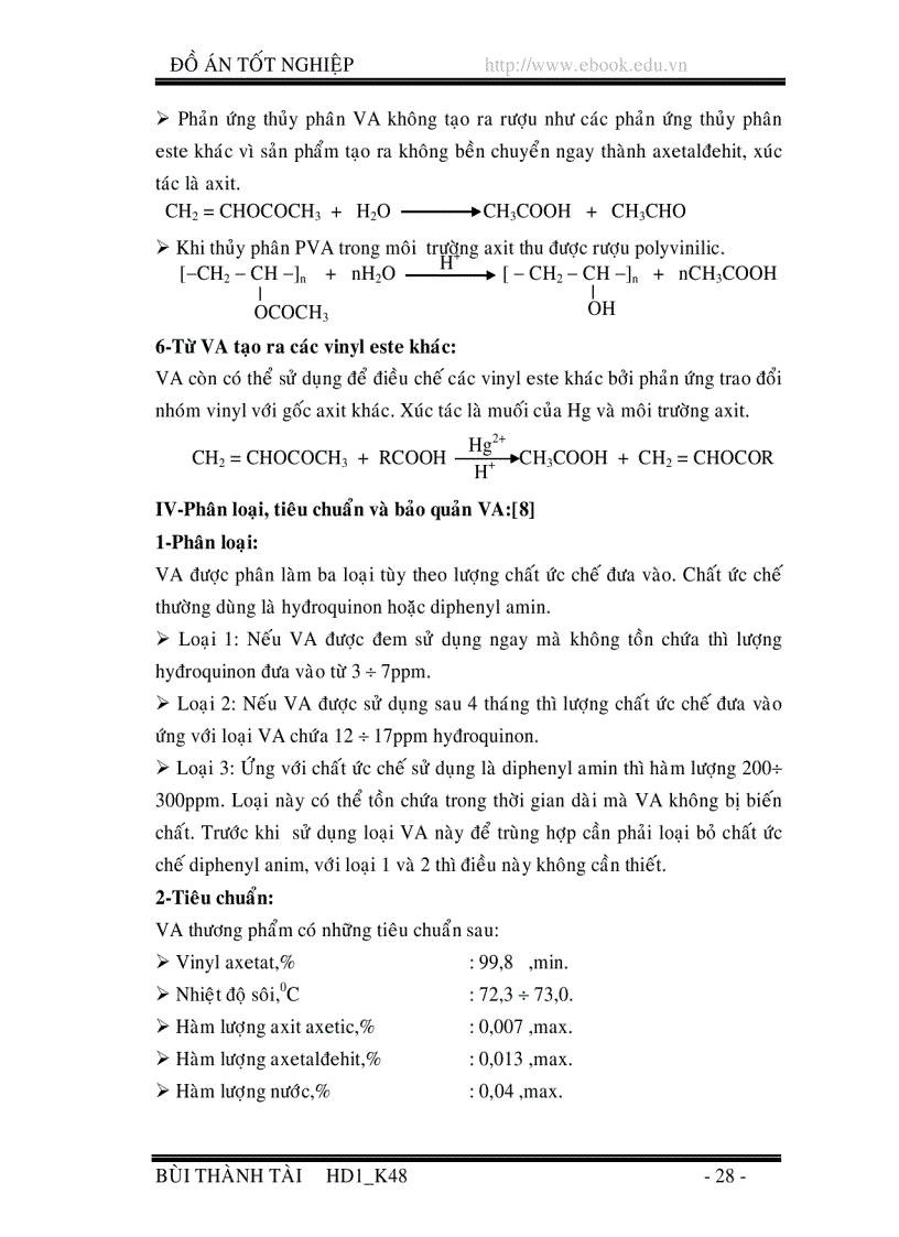 image for page Qui trình sản xuất Vinyl Axetat từ Etylen