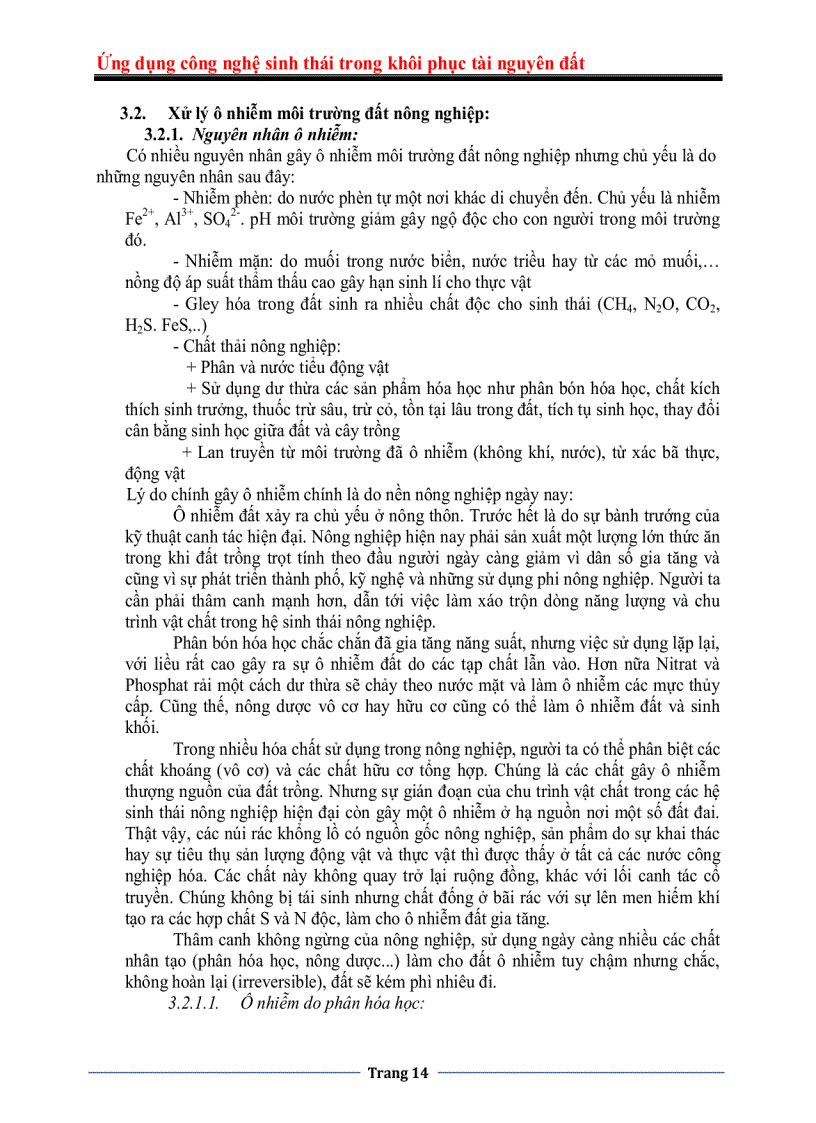 image for page Ứng dụng công nghệ sinh thái trong khôi phục tài nguyên đất