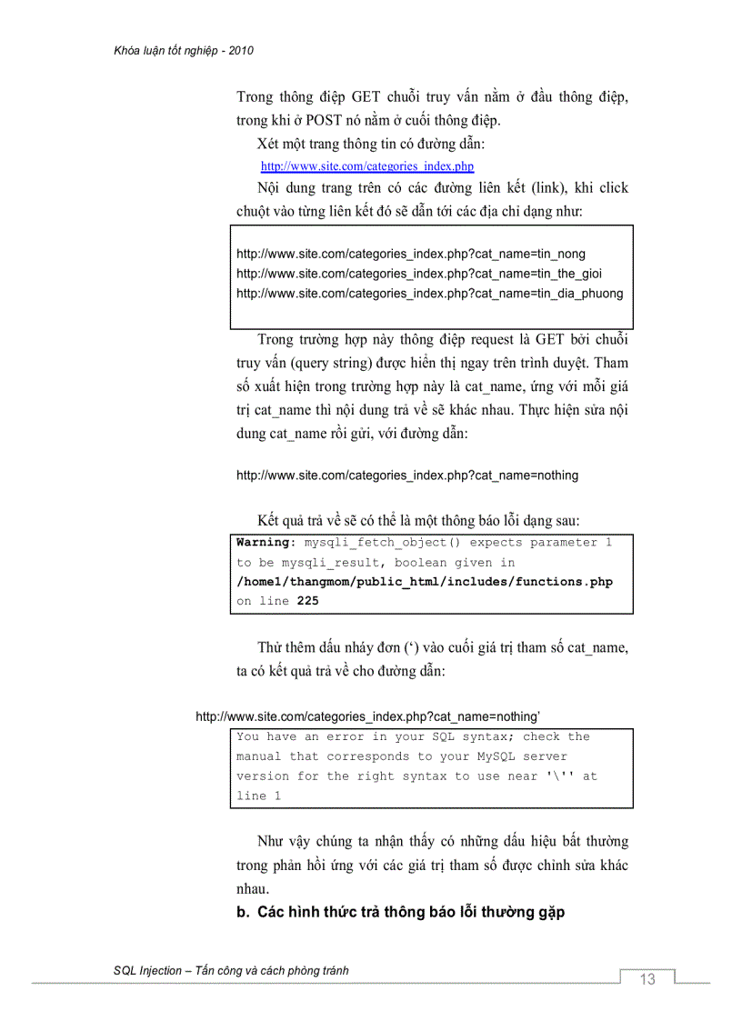 image for page SQL Injection tấn công và cách phòng tránh