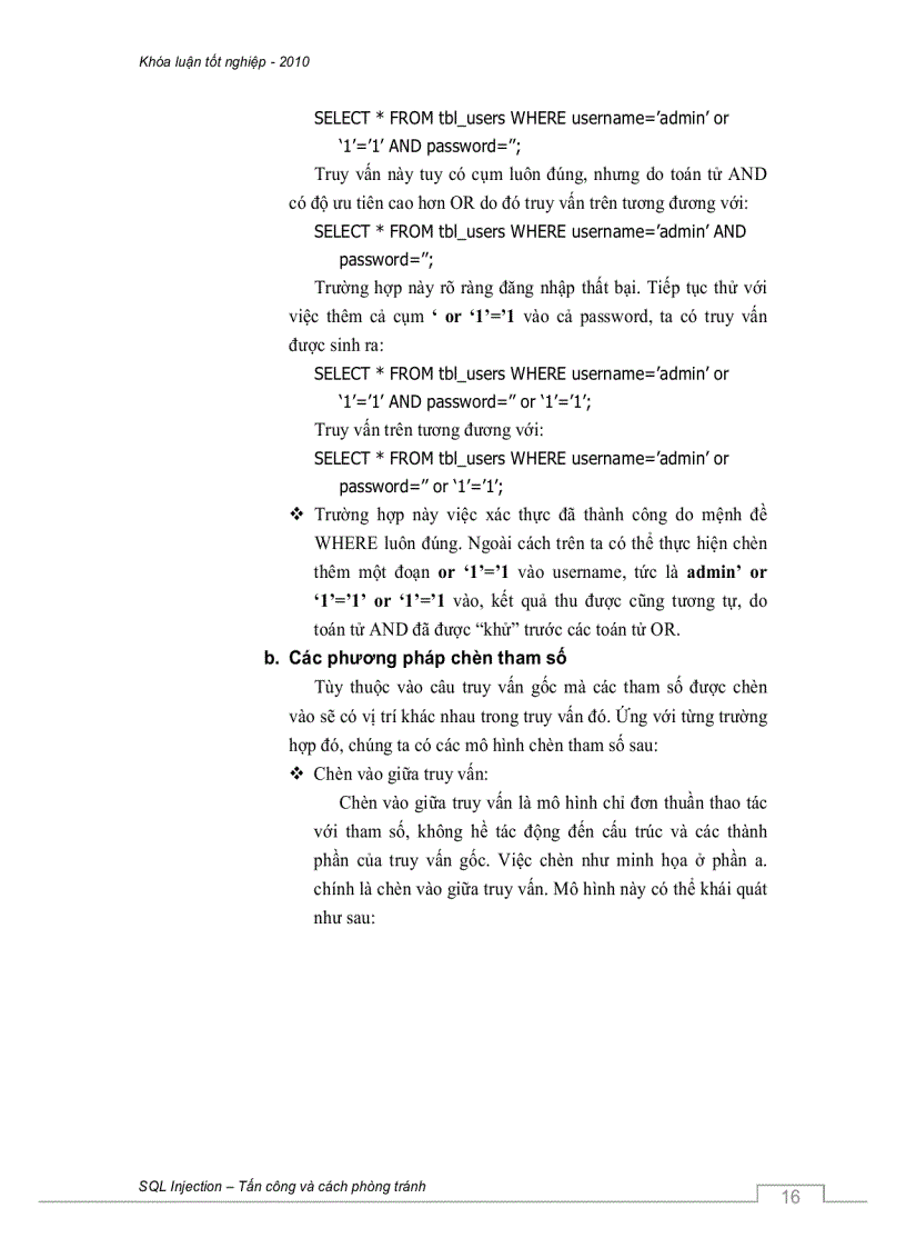 image for page SQL Injection tấn công và cách phòng tránh