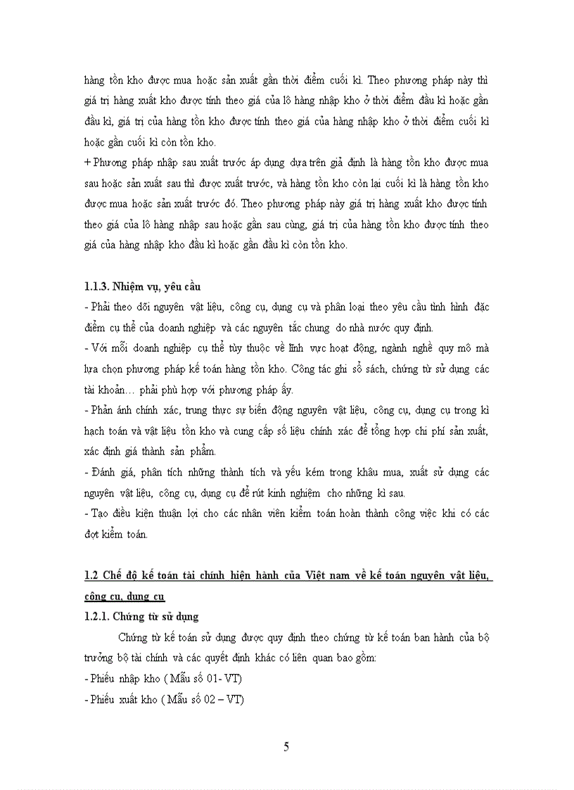 image for page Kế toán nguyên vật liệu công cụ dụng cụ trong doanh nghiệp sản xuất