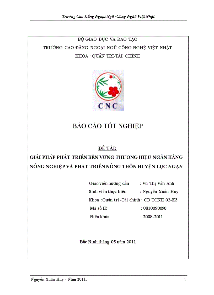 image for page Giải pháp phát triển bền vững thương hiệu ngân hàng nông nghiệp và phát triển nông thôn huyện lục ngạn