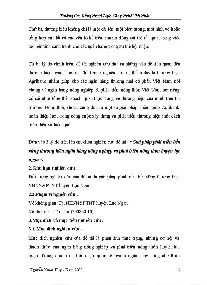 image for page Giải pháp phát triển bền vững thương hiệu ngân hàng nông nghiệp và phát triển nông thôn huyện lục ngạn