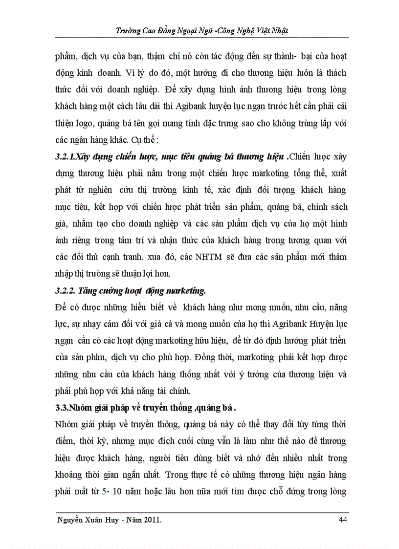 image for page Giải pháp phát triển bền vững thương hiệu ngân hàng nông nghiệp và phát triển nông thôn huyện lục ngạn