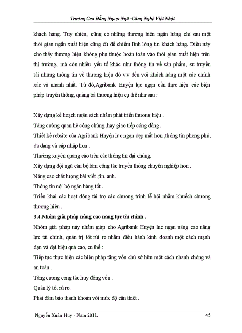 image for page Giải pháp phát triển bền vững thương hiệu ngân hàng nông nghiệp và phát triển nông thôn huyện lục ngạn