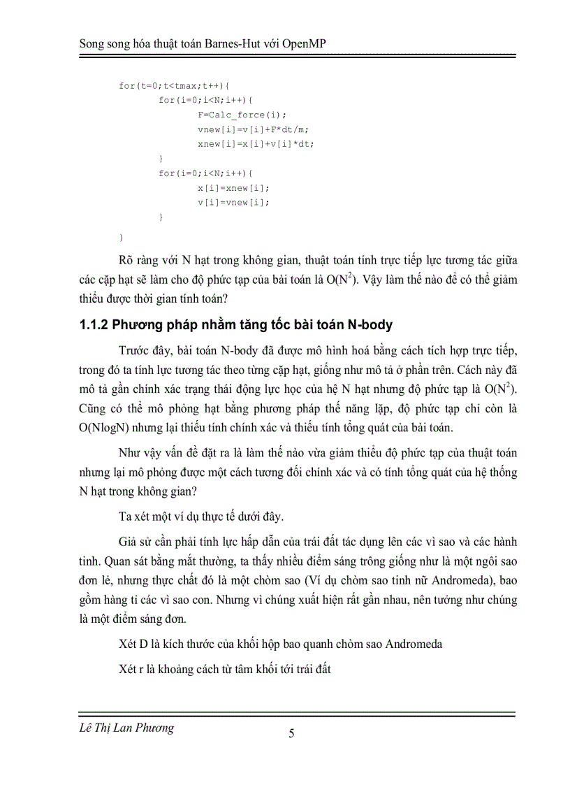 image for page Song song hóa thuật toán Barnes Hut với OpenMP