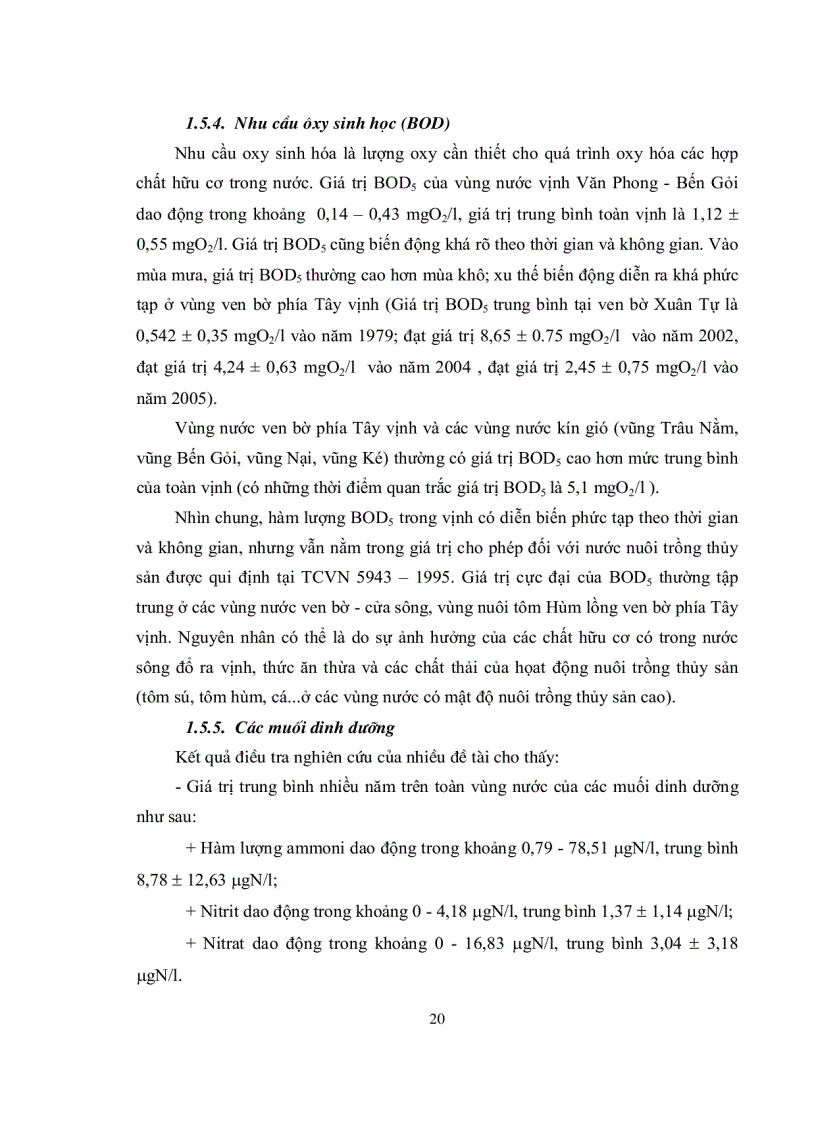 image for page Ứng dụng mô hình ECO Lab trong gói phần mềm MIKE của Viện Thủy lực Đan Mạch vào việc đánh giá một số đặc trưng môi trường biển và chất lượng nước tại các khu vực nuôi trồng thủy sản