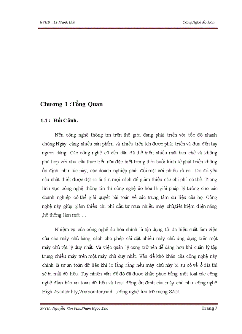 image for page Công Nghệ Ảo Hóa