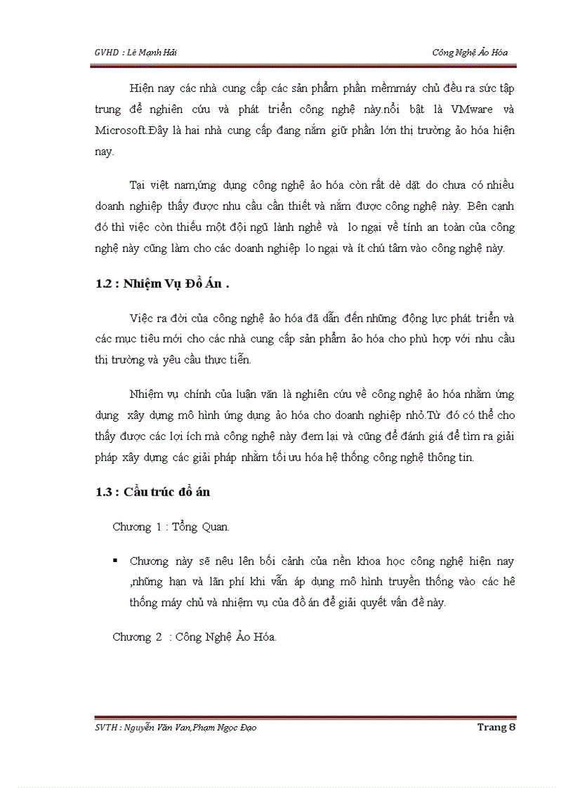 image for page Công Nghệ Ảo Hóa