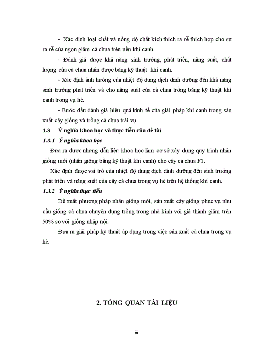 image for page Nghiên cứu ứng dụng kỹ thuật khí canh trong nhân giống và trồng trọt cây cà chua F