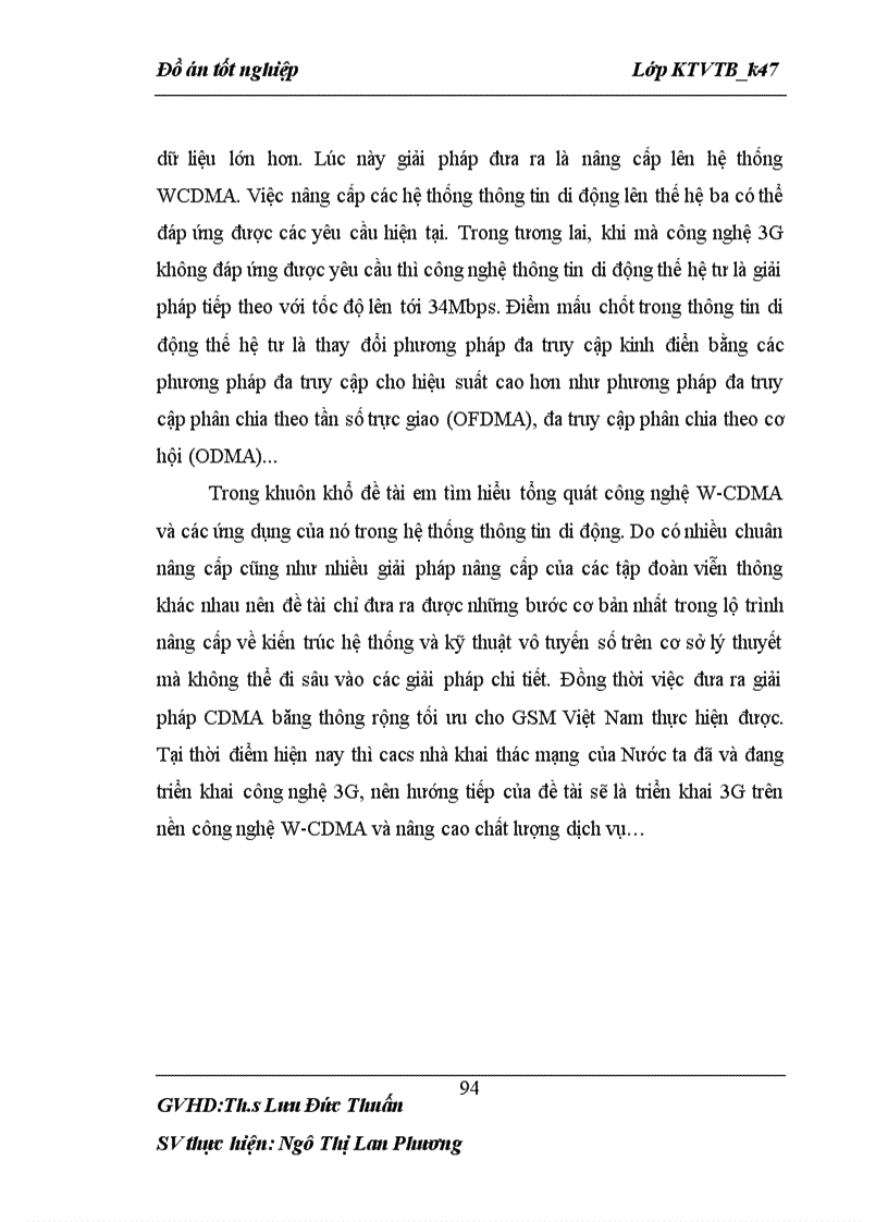 image for page Công nghệ W CDMA và ứng dụng trong hệ thống thông tin di động