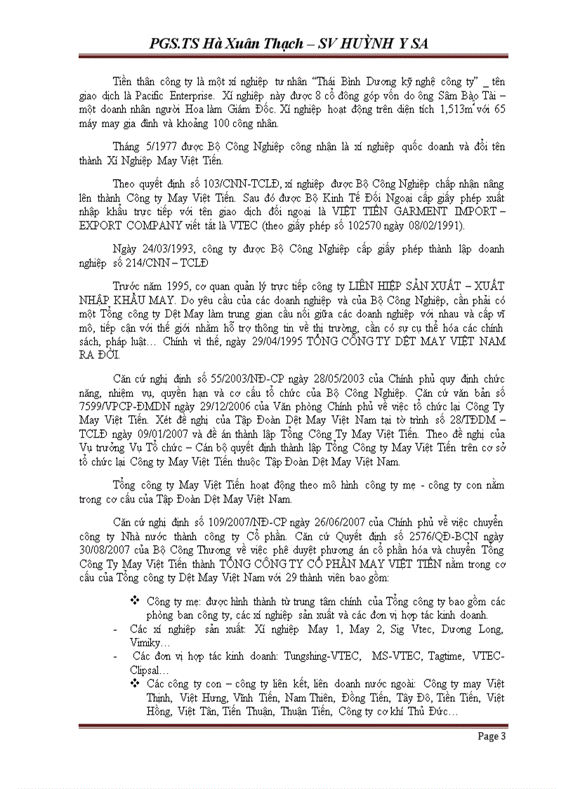 Phát triển thị trường tiêu thụ sản phẩm của Công ty May Việt Tiến  PDF
