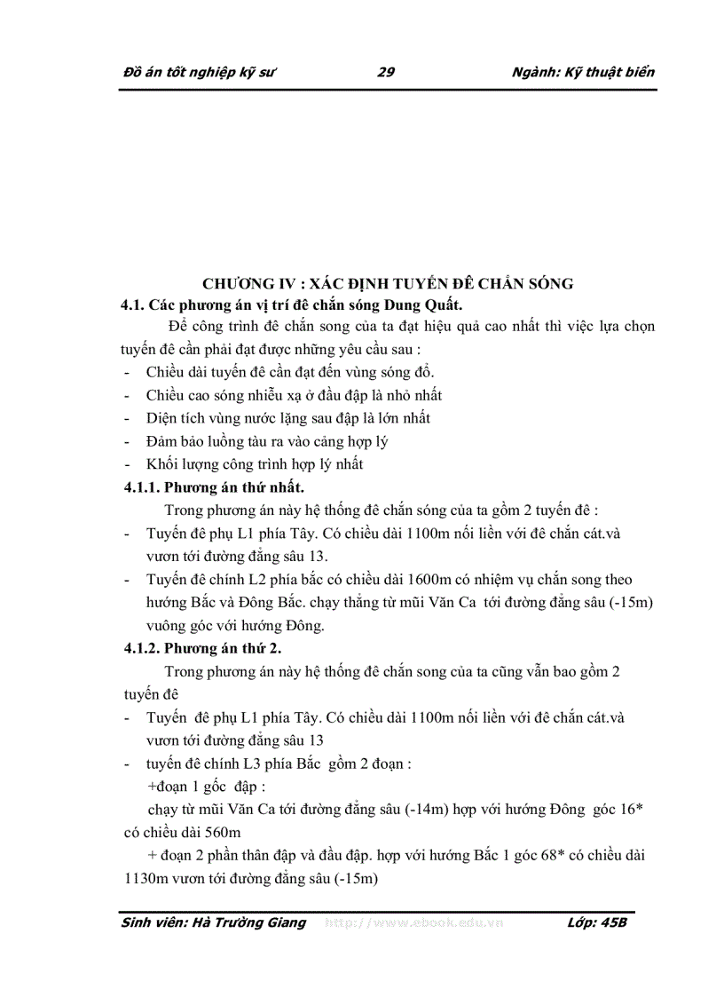 image for page Tính toán thiết kế tuyến đê chắn sóng cho cảng Dung Quất