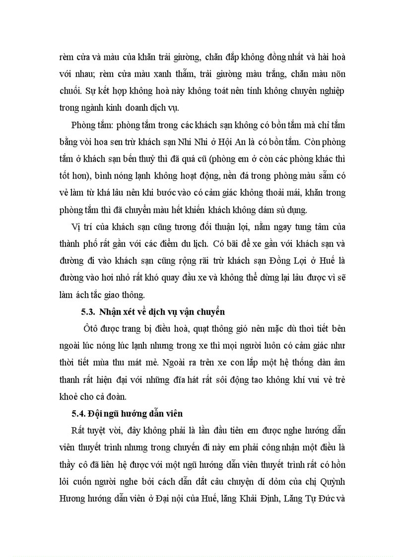 image for page Báo cáo chuyến đi thực tế của sinh viên ngành quản trị du lịch