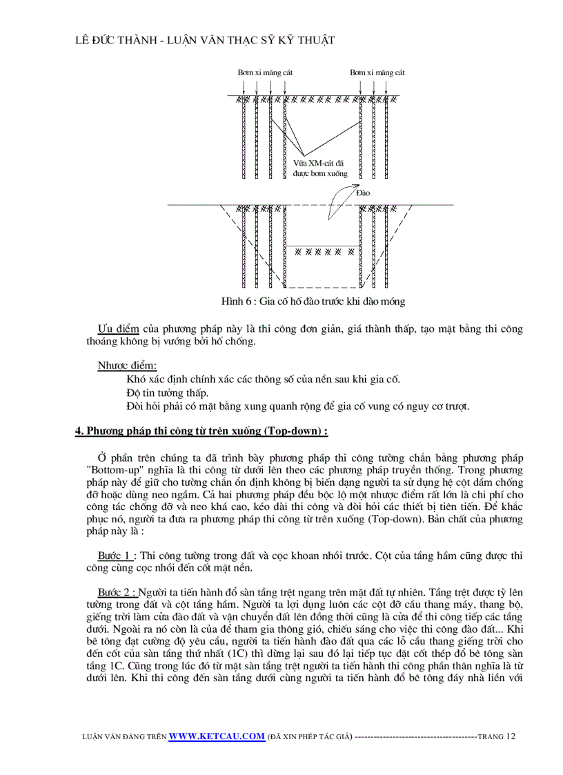 image for page Công nghệ thi công tầng hầm theo phương pháp truyền thống và phương pháp top down