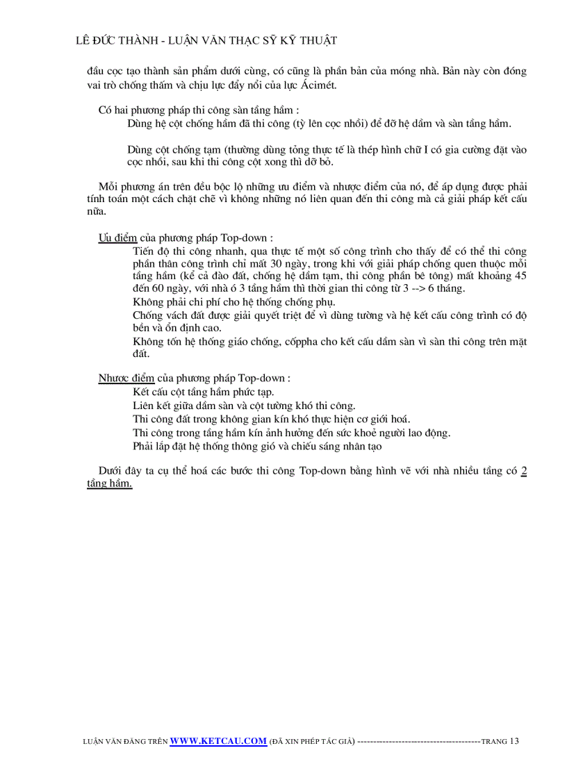 image for page Công nghệ thi công tầng hầm theo phương pháp truyền thống và phương pháp top down