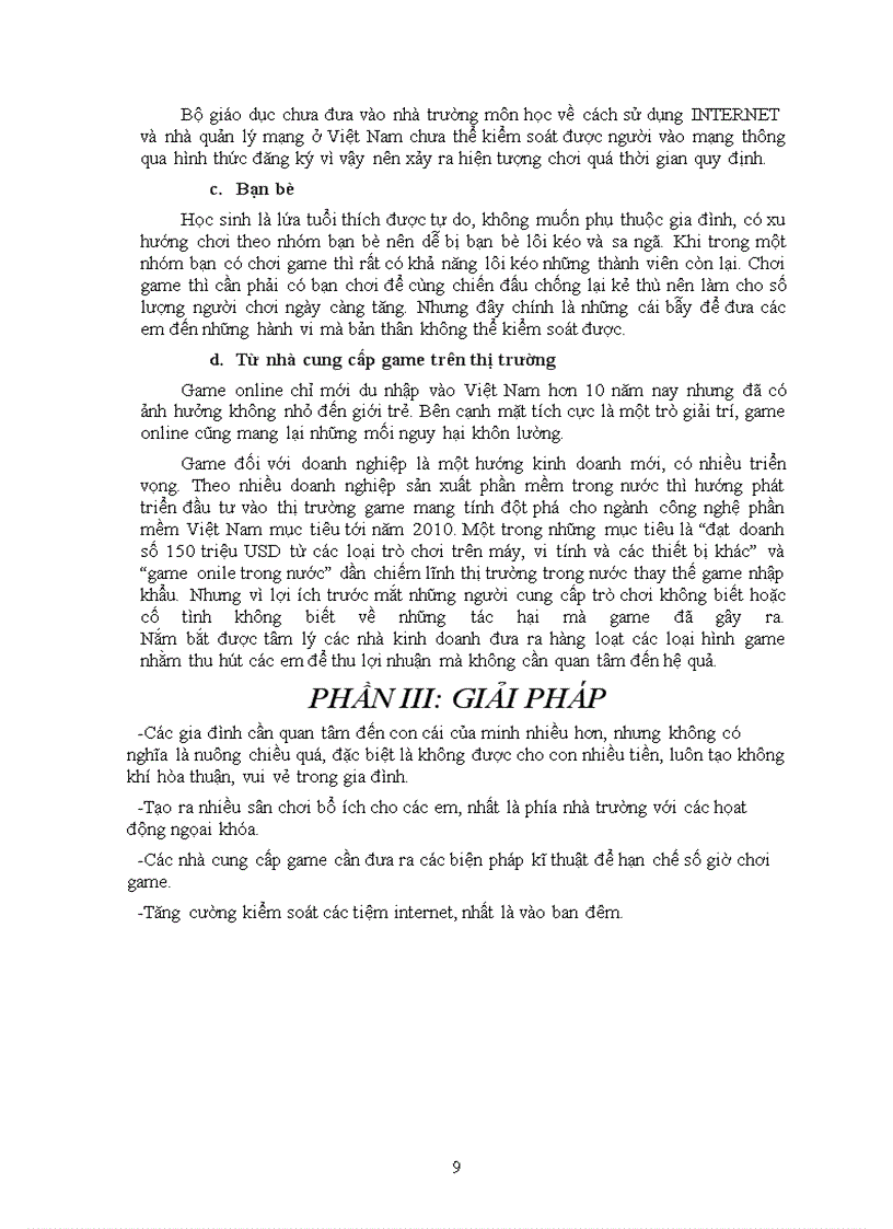 image for page Tiểu luận ngoại tác tác động của game online hay